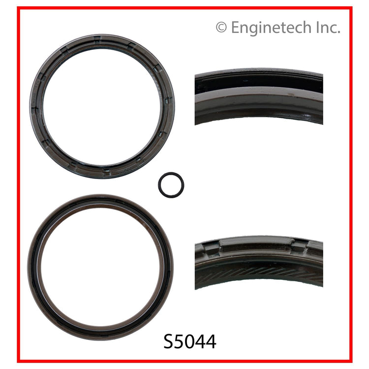 Enginetech S5044 Engine Rear Crankshaft Seal with Offset Double Lip and Viton Material