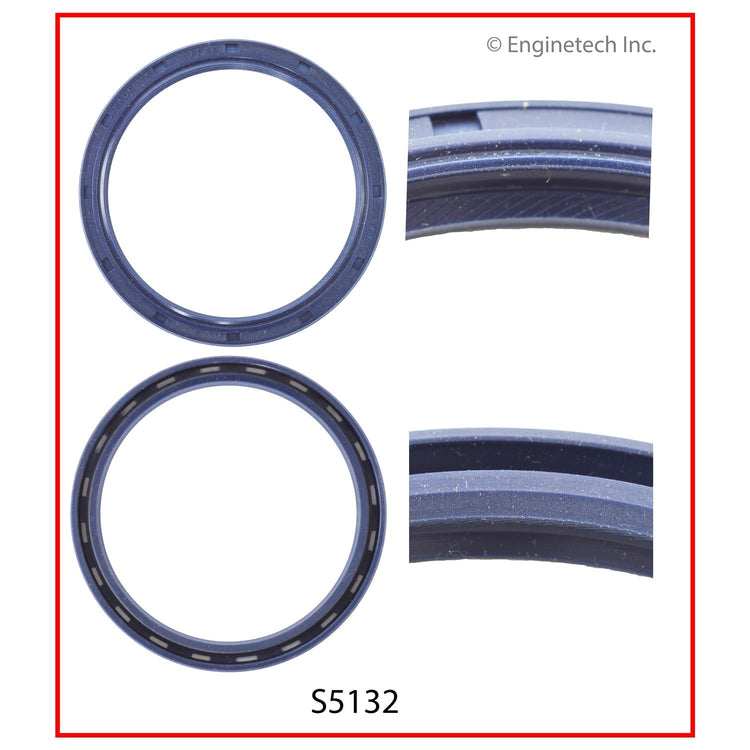 Enginetech S5132 Engine Rear Crankshaft Seal - Silicone, 1 Piece for Chrysler Vehicles