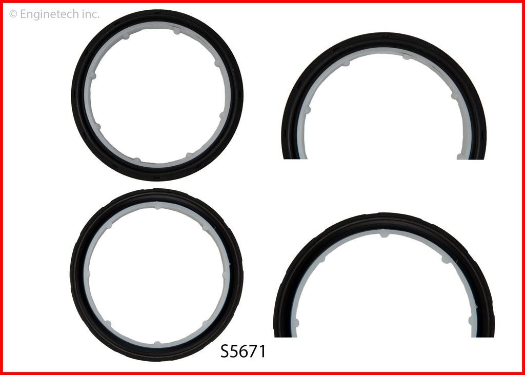 Enginetech S5671 PTFE Rear Crankshaft Seal - 1 Piece for Engine Protection
