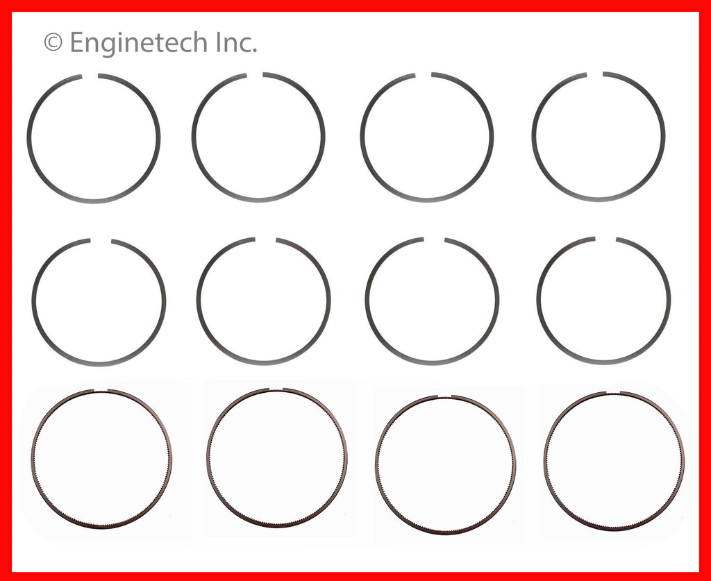 Enginetech S73124-STD Engine Premium Piston Ring Complete Set for Honda Fit and CR-Z