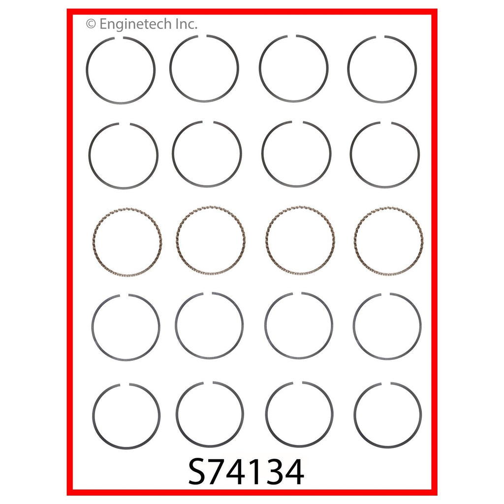 Enginetech S74134-STD Engine Premium Piston Ring Set for Chevrolet Metro and Suzuki Swift