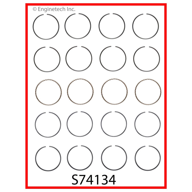 Enginetech S74134-STD Engine Premium Piston Ring Set for Chevrolet Metro and Suzuki Swift