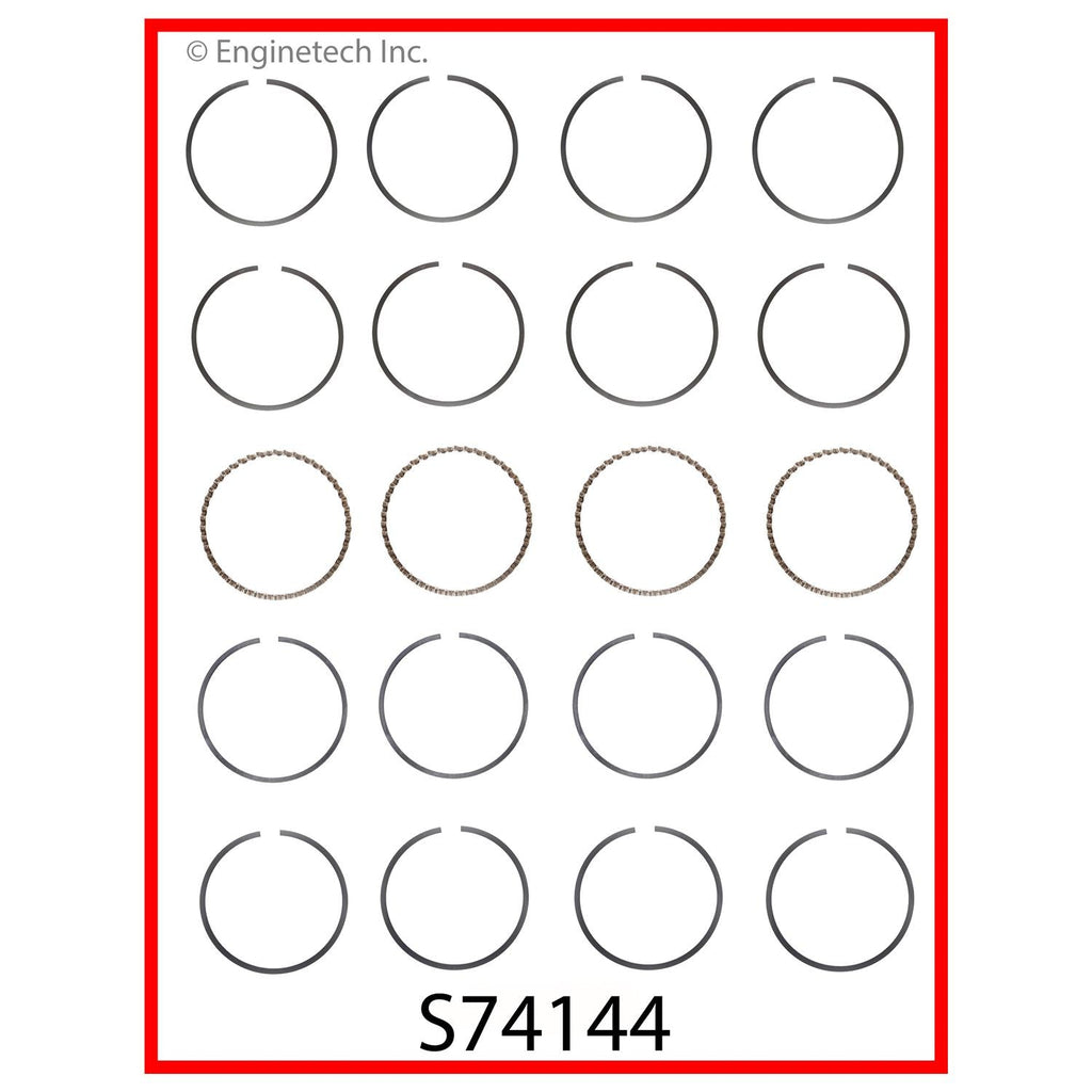 Enginetech S74144-STD Engine Premium Piston Ring Complete Set for Toyota Paseo & Tercel