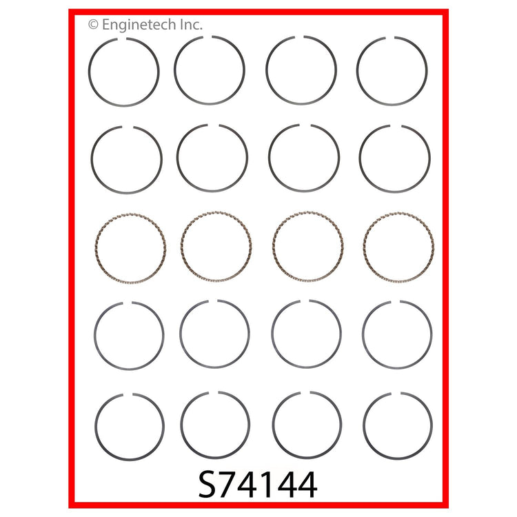 Enginetech S74144-STD Engine Premium Piston Ring Complete Set for Toyota Paseo & Tercel