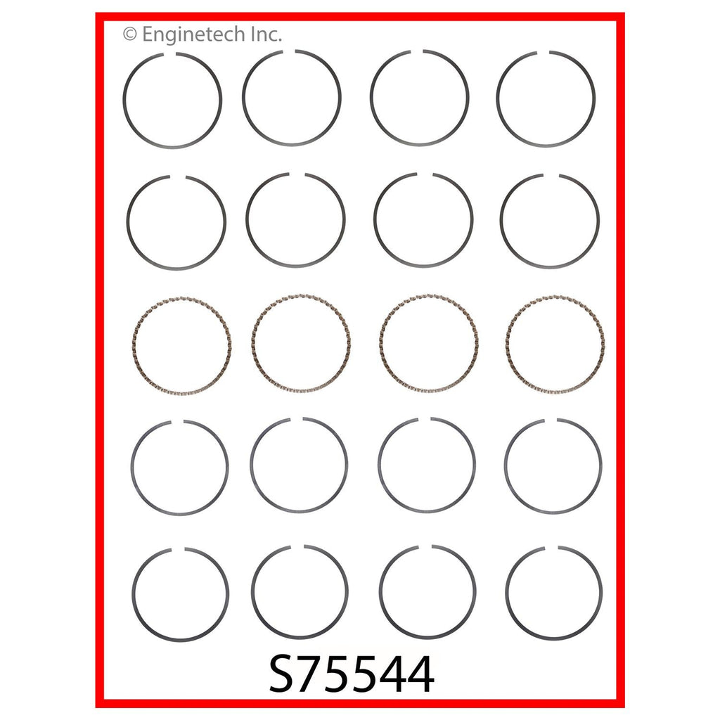 Enginetech S75544-.50 Engine Premium Piston Ring Complete Set for Kia Rio 2001-2002