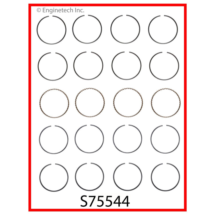 Enginetech S75544-.50 Engine Premium Piston Ring Complete Set for Kia Rio 2001-2002