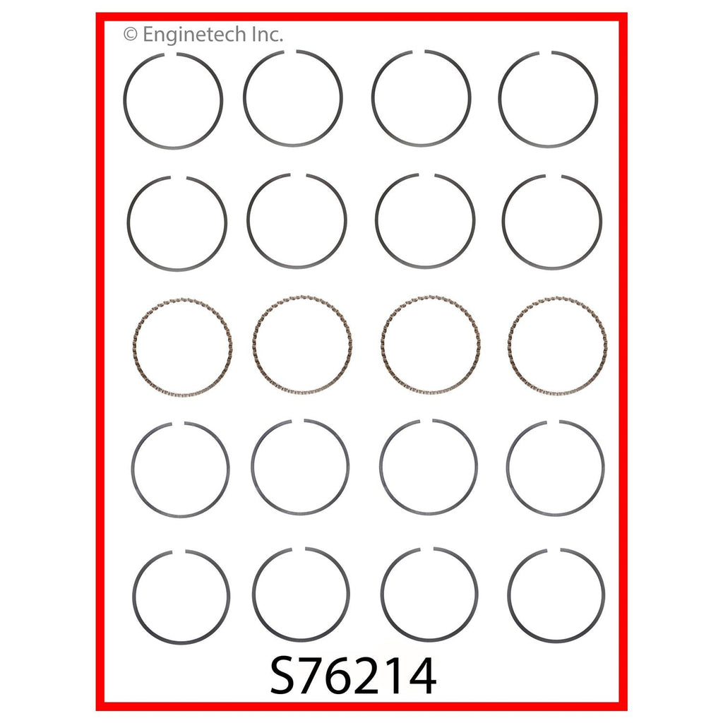 Enginetech S76214-.50 Engine Premium Piston Ring Complete Set for Nissan 200SX & Sentra