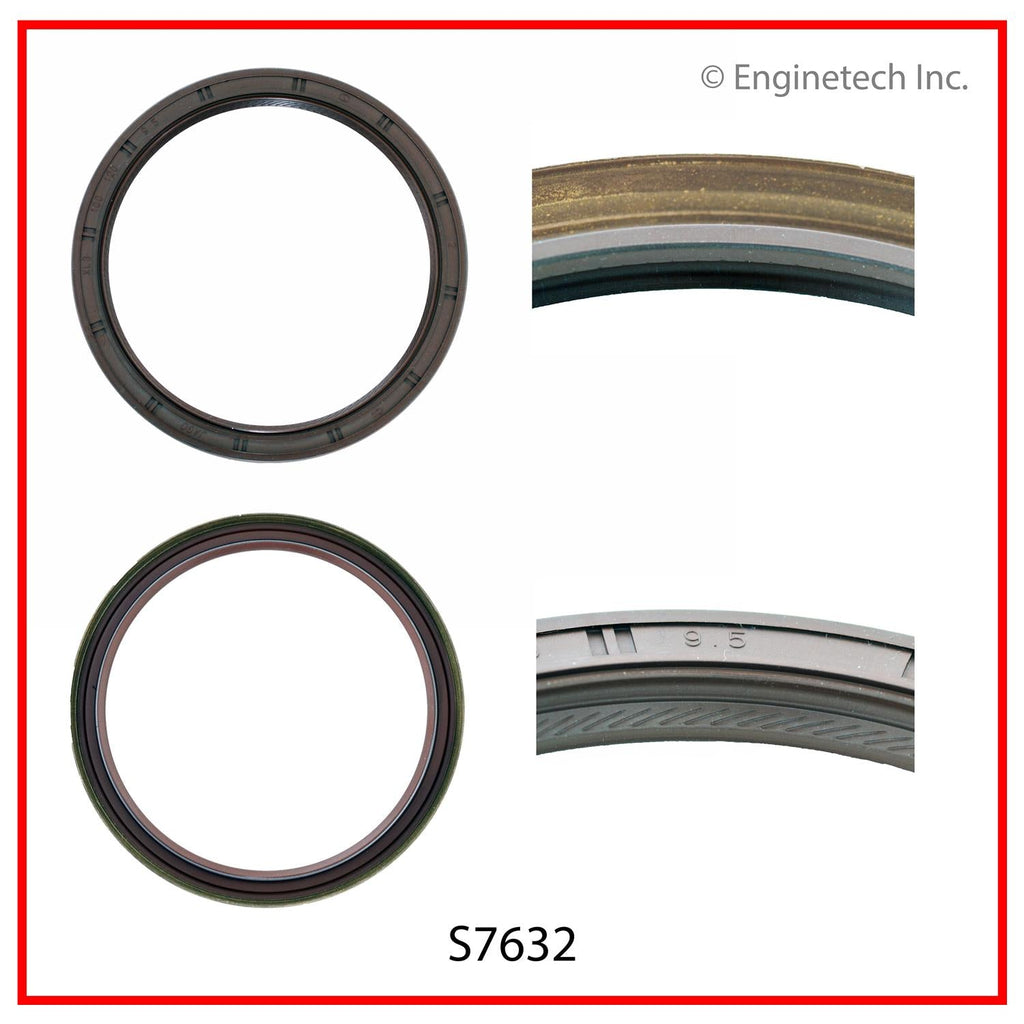 Enginetech S7632 Engine Rear Crankshaft Seal for Jeep and Dodge Vehicles