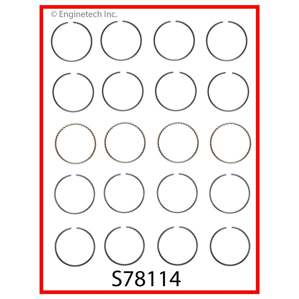 Enginetech S78114-STD Engine Premium Piston Ring Set for Kia Rio (2003-2005)