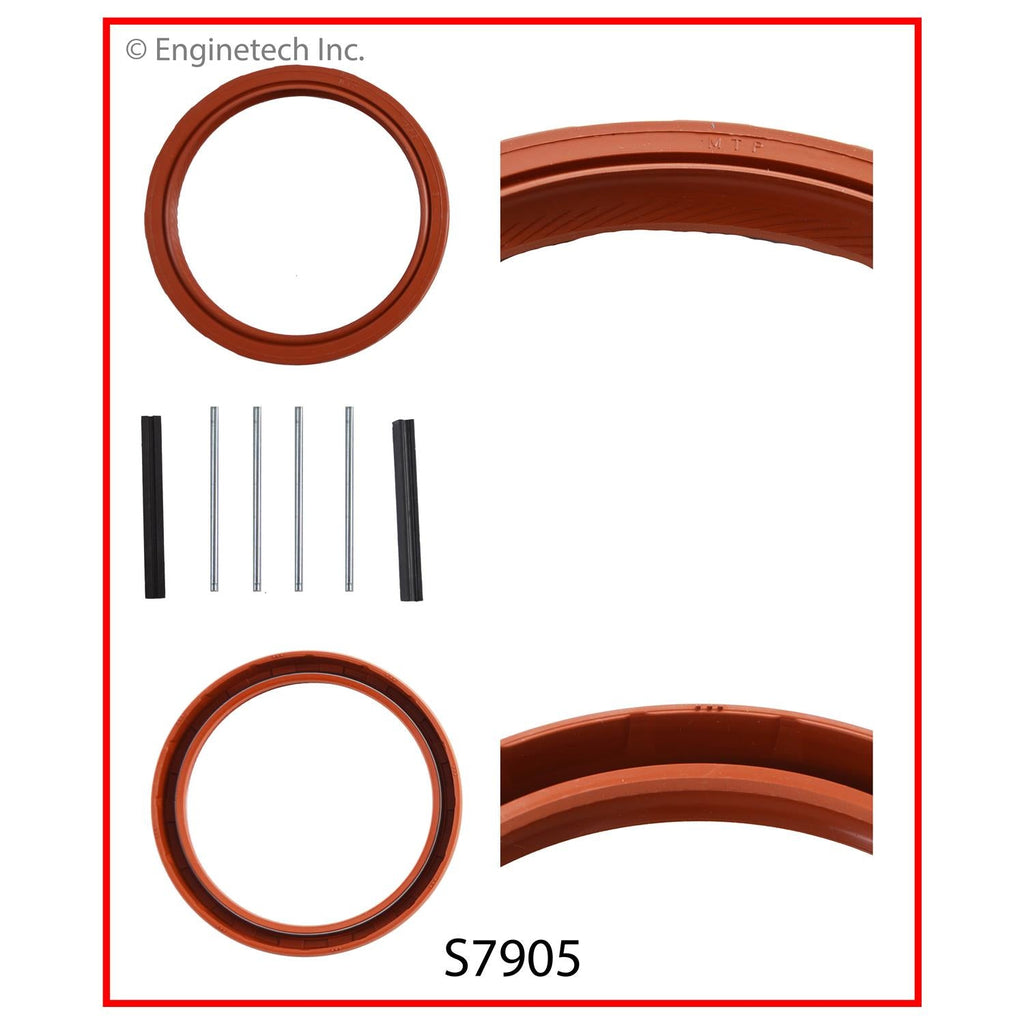 Enginetech S7905 Rear Crankshaft Seal - Viton for Buick Century, LeSabre, and Park Avenue (1991-1995)