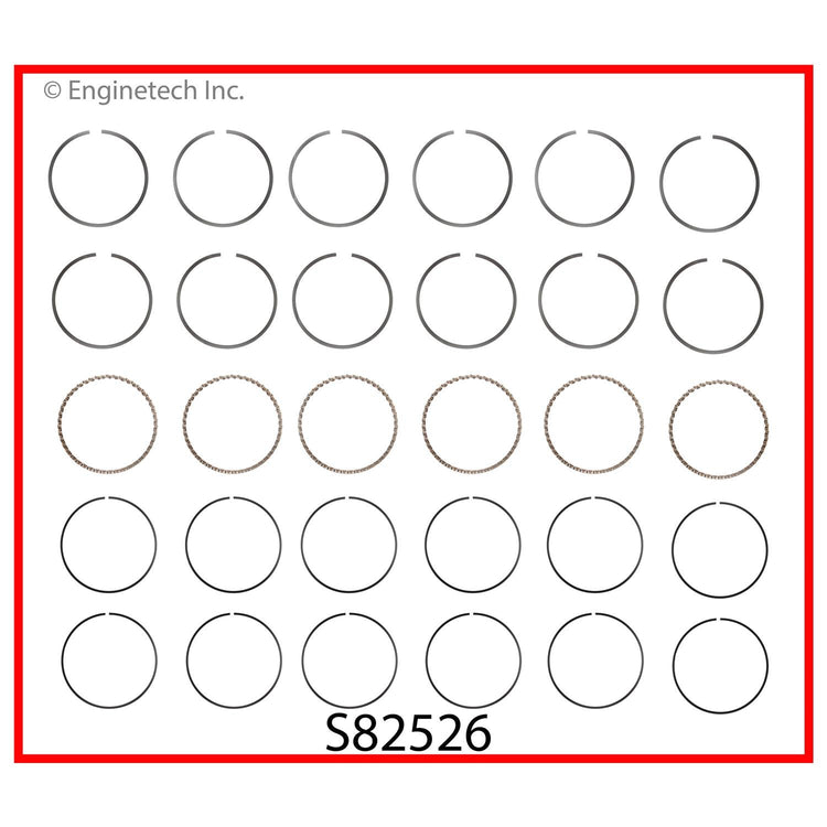 Enginetech S82526-.50 Engine Premium Piston Ring Complete Set for Audi and Volkswagen
