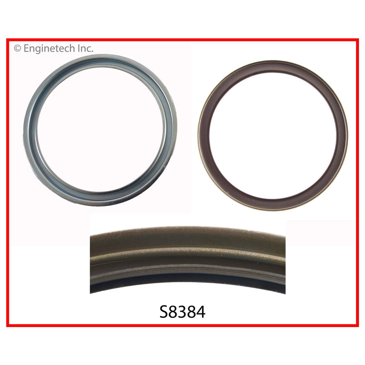 Enginetech S8384 Engine Rear Crankshaft Seal with PTFE for Ram 2500 and 3500 (2012-2016)