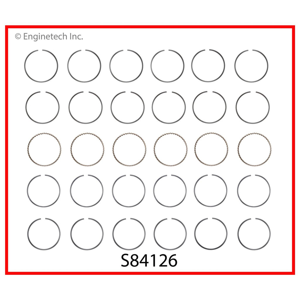 Enginetech S84126-STD Engine Premium Piston Ring Complete Set for Suzuki and Chevrolet Vehicles