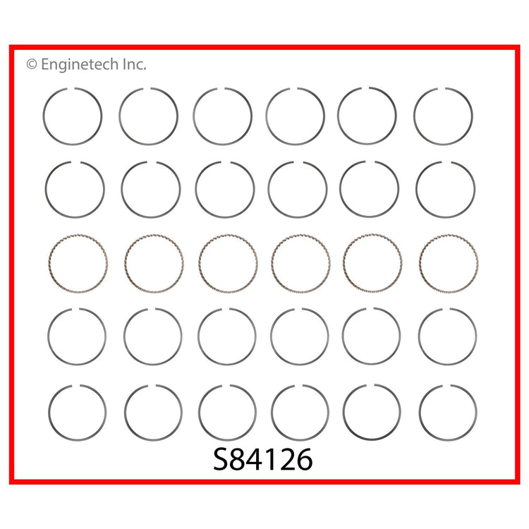 Enginetech S84126-STD Engine Premium Piston Ring Complete Set for Suzuki and Chevrolet Vehicles