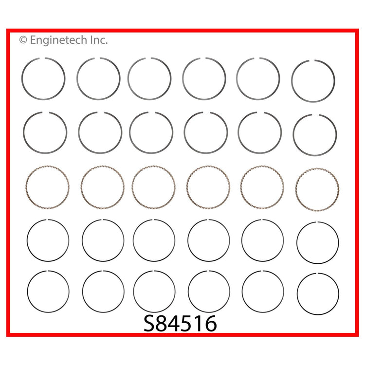Enginetech S84516-.50 Engine Premium Piston Ring Set for Mazda 626 (1993-2002)