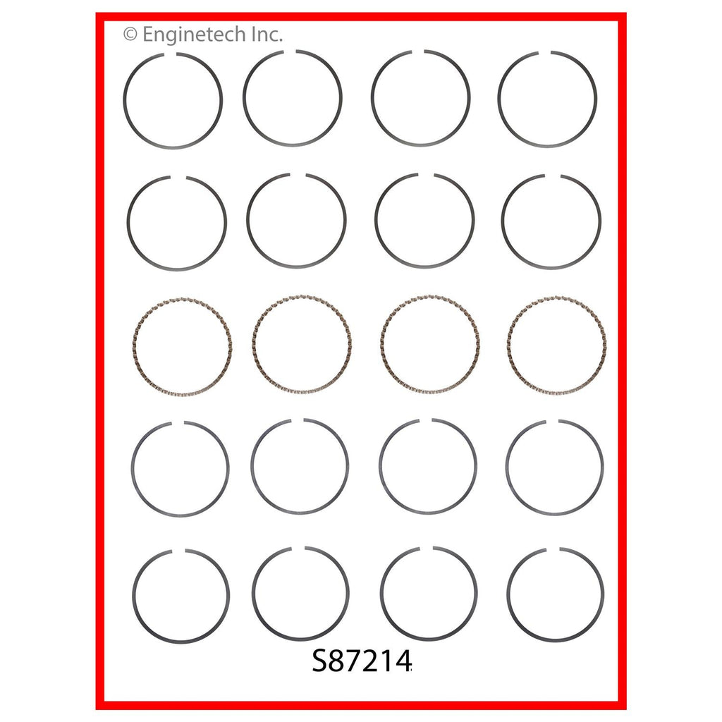 Enginetech S87214-.50 Engine Premium Piston Ring Set for Toyota Camry and Solara