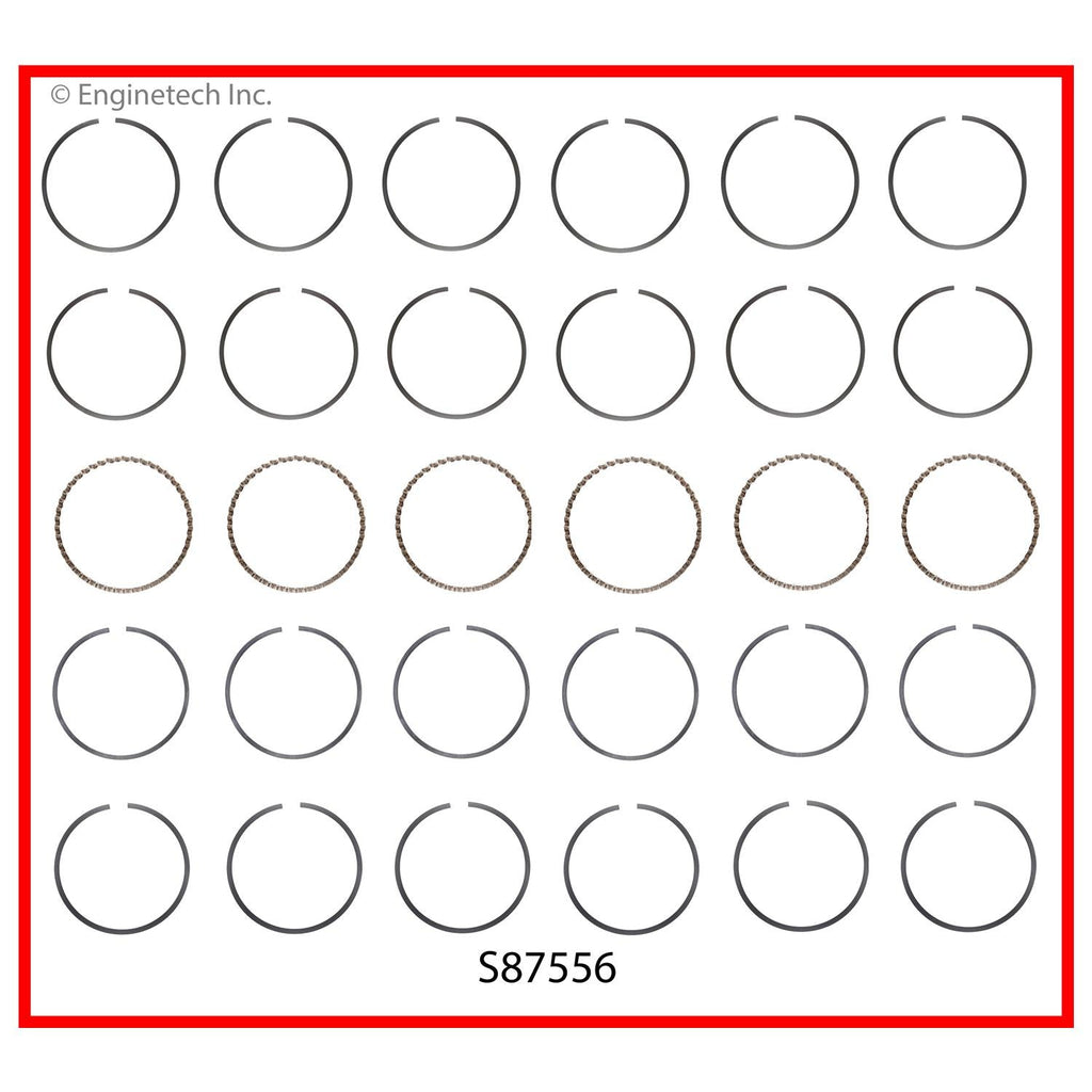Enginetech S87556-.50 Engine Premium Piston Ring Set for Toyota and Lexus Models