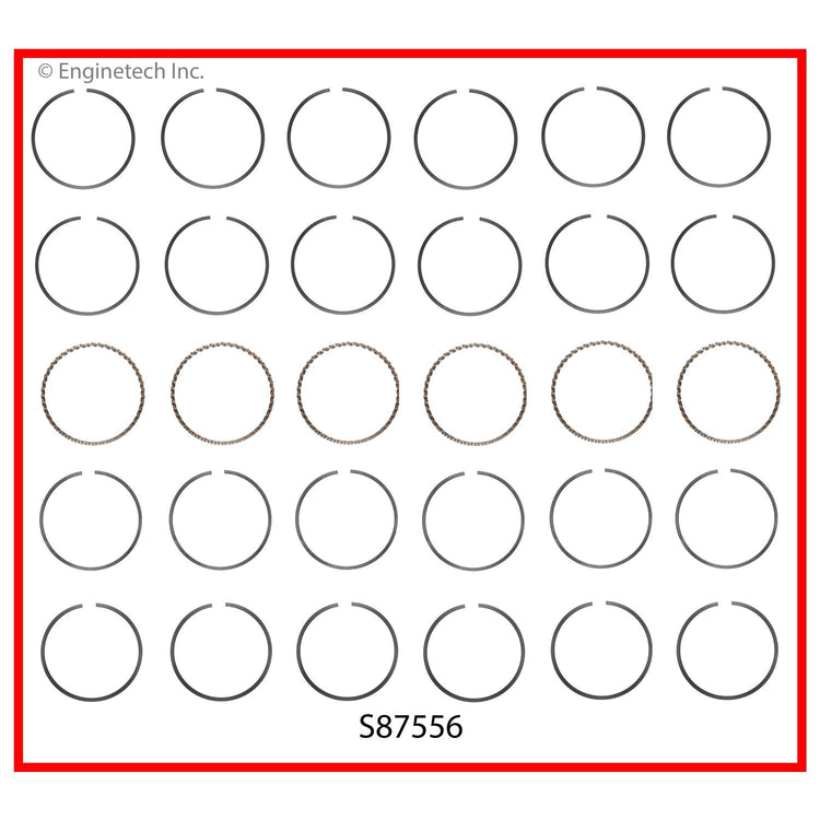 Enginetech S87556-.50 Engine Premium Piston Ring Set for Toyota and Lexus Models