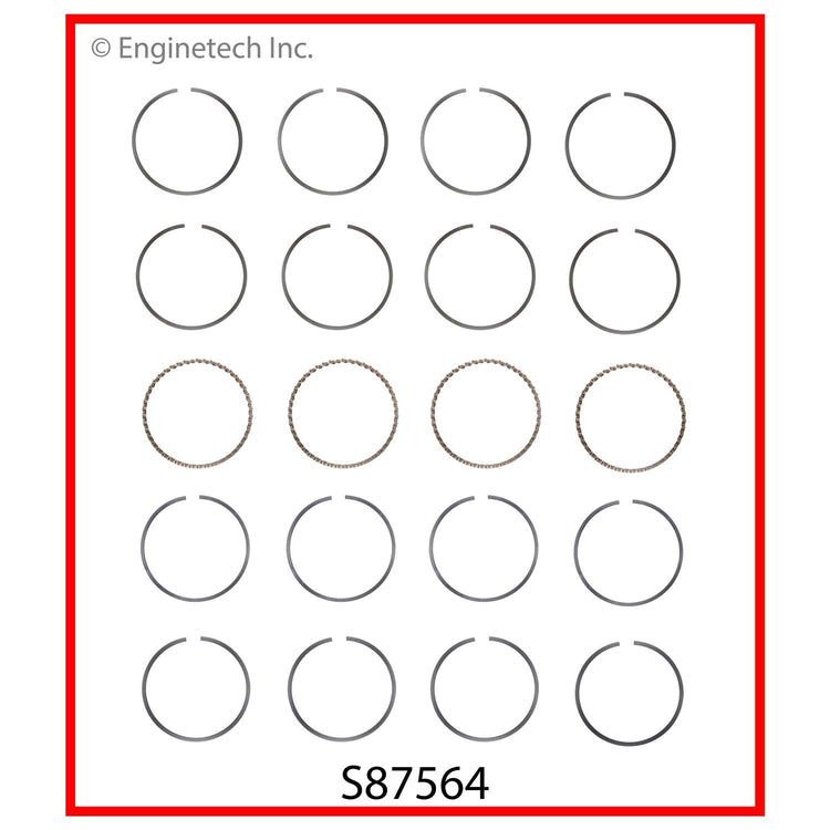 Enginetech S87564-.50 Engine Premium Piston Ring Complete Set for Ford Transit Connect and Mazda 3
