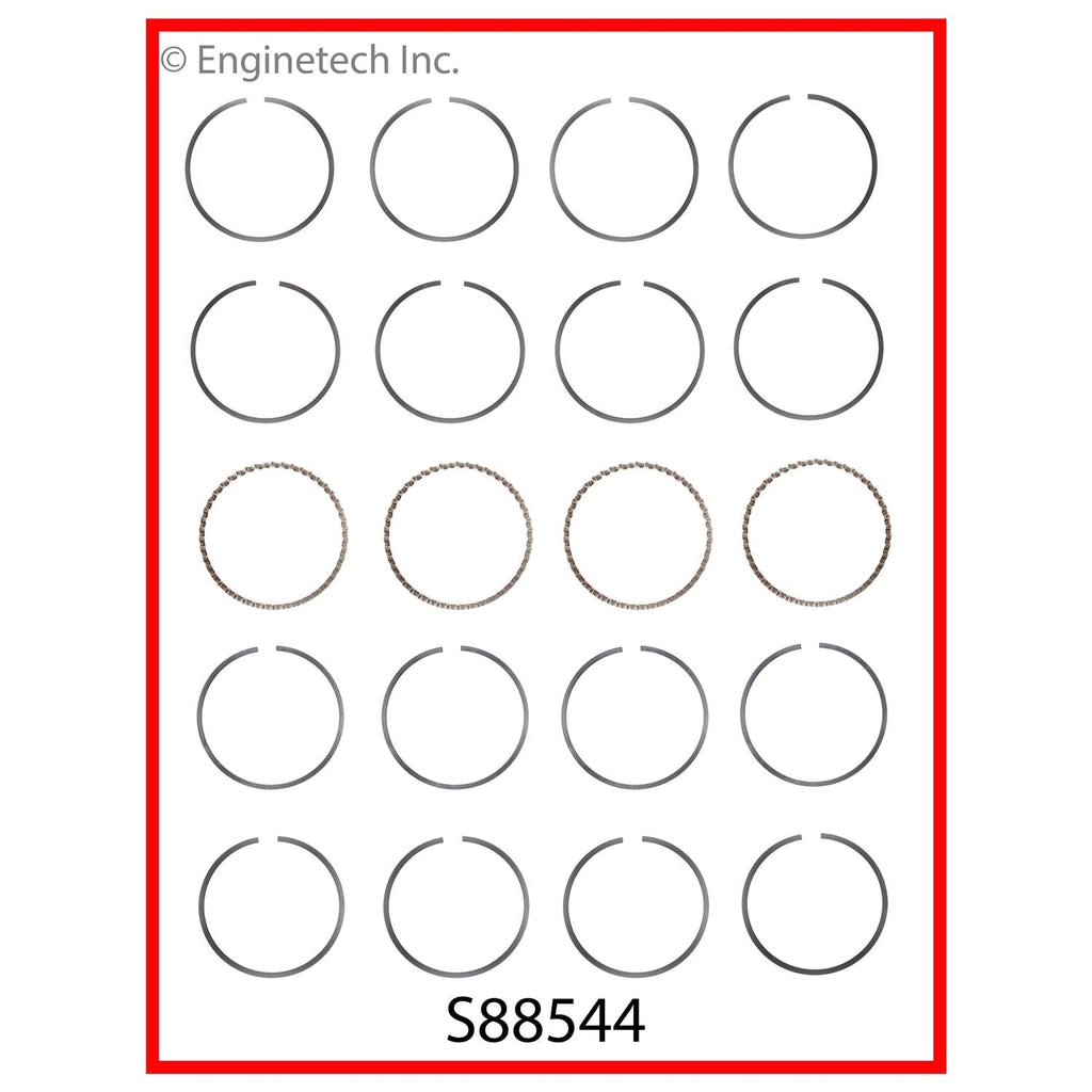 Enginetech S88544-STD Premium Piston Ring Set for Toyota and Scion Engines