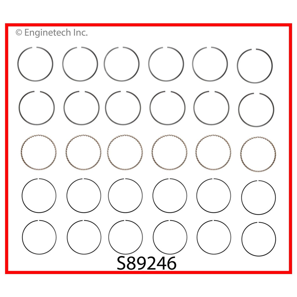 Enginetech S89246-.50 Engine Premium Piston Ring Complete Set for Cadillac CTS (2005-2007)
