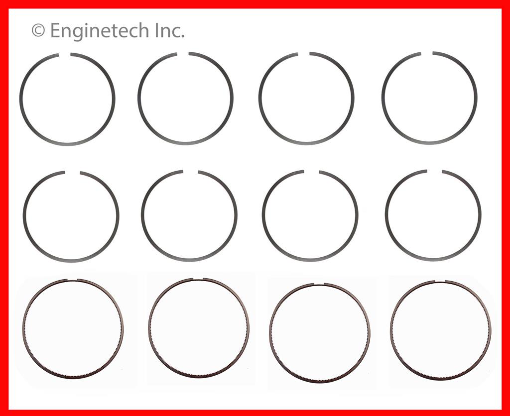Enginetech S90004-.50 Engine Premium Piston Ring Set for 2012-2013 Toyota and Lexus Models