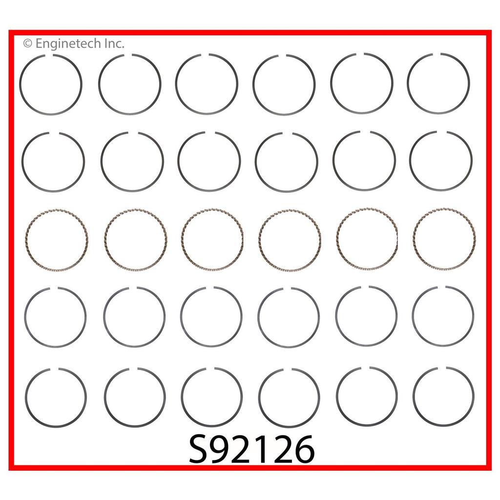Enginetech S92126-STD Engine Premium Piston Ring Set for Hyundai and Kia Vehicles
