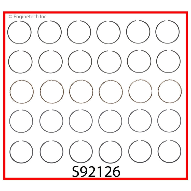Enginetech S92126-STD Engine Premium Piston Ring Set for Hyundai and Kia Vehicles