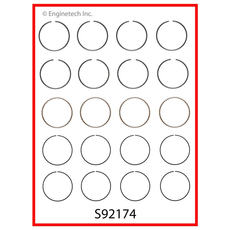 Enginetech S92174-STD Engine Premium Piston Ring Set for Suzuki Vehicles