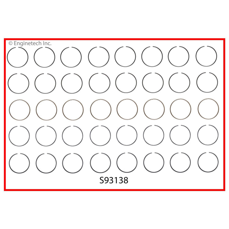 Enginetech S93138-STD Engine Premium Piston Ring Complete Set for Dodge and Jeep Models