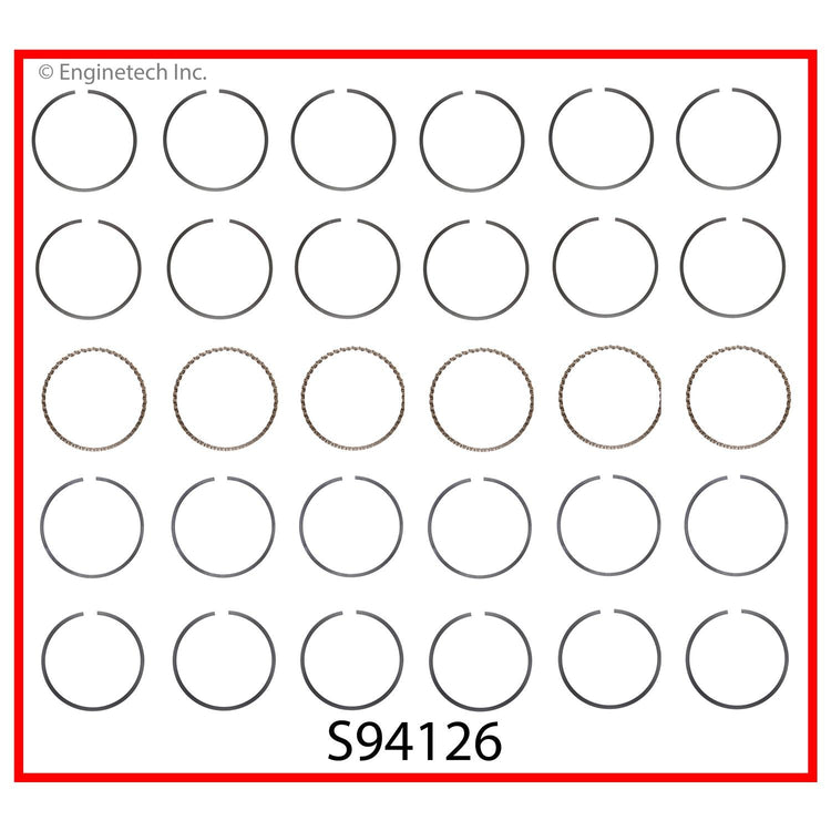 Enginetech S94126-.50 Premium Piston Ring Set for Toyota Tacoma and 4Runner