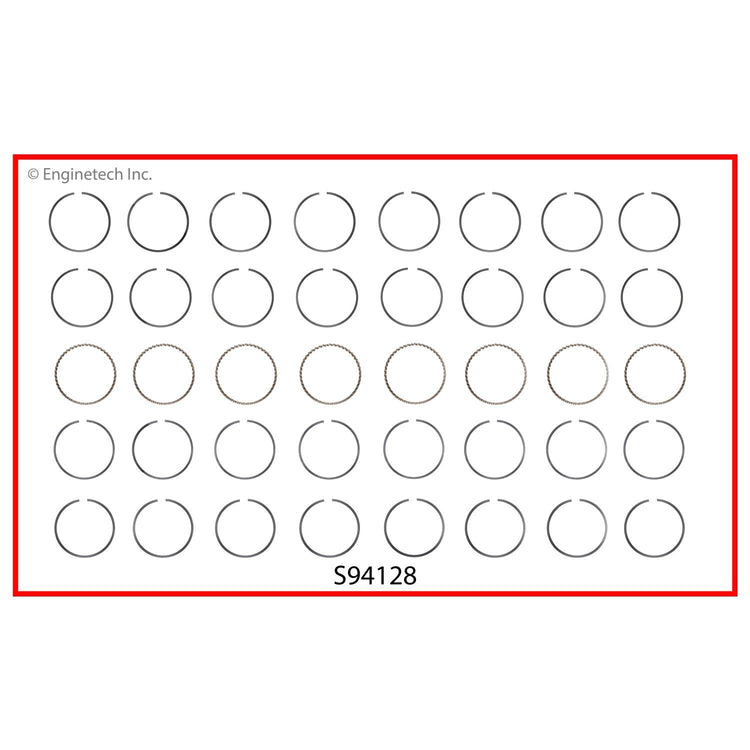Enginetech S94128-STD Engine Premium Piston Ring Complete Set for Toyota and Lexus Vehicles
