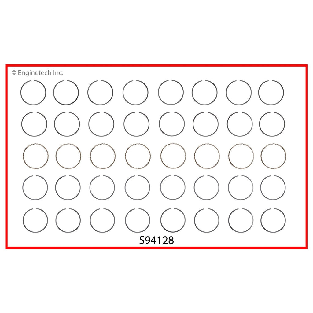 Enginetech S94128-.50 Engine Premium Piston Ring Set for Toyota and Lexus Vehicles
