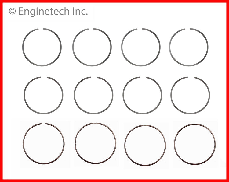 Enginetech S95126-STD Engine Premium Piston Ring Complete Set for Toyota Tacoma and 4Runner