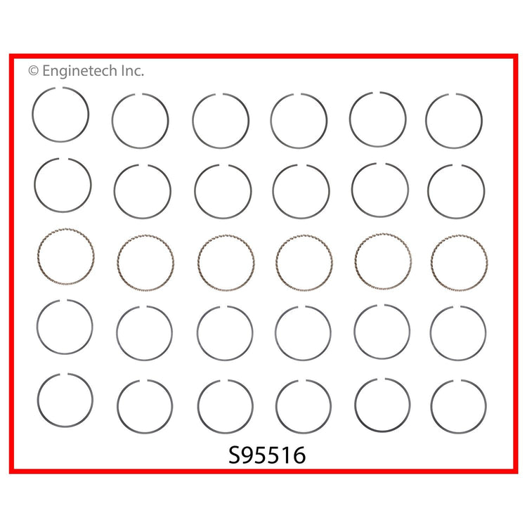 Enginetech S95516-100 Engine Premium Piston Ring Complete Set for Nissan and Suzuki Vehicles