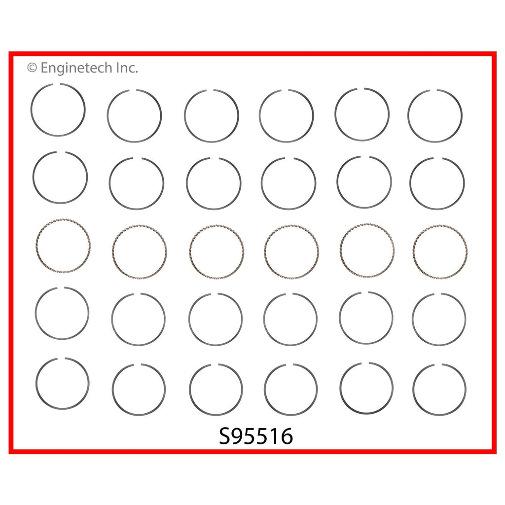 Enginetech S95516-.50 Engine Premium Piston Ring Complete Set for Nissan and Suzuki Vehicles