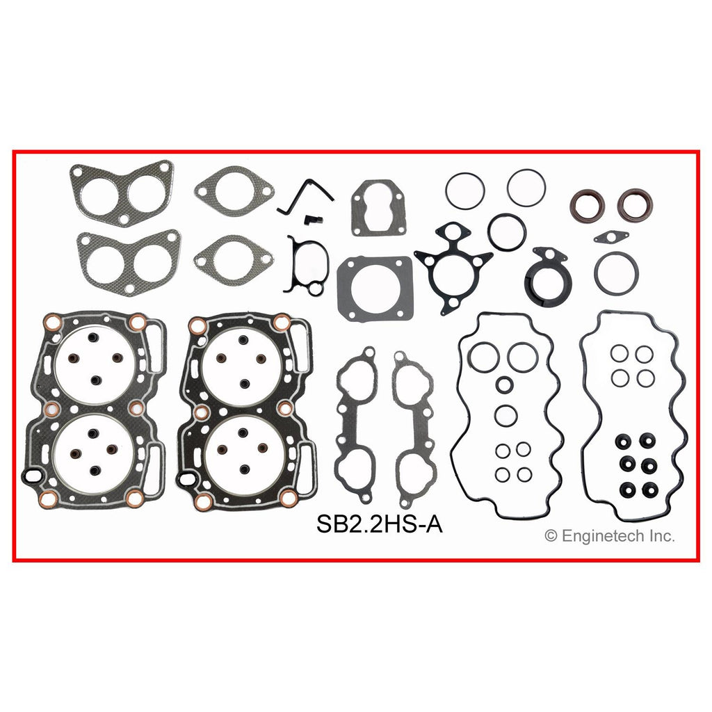Enginetech SB2.2HS-A Engine Cylinder Head Gasket Set for Subaru Vehicles