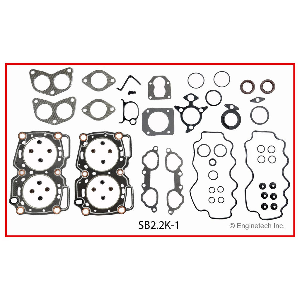 Enginetech SB2.2K-1 Engine Full Gasket Set for Subaru Cars and Trucks
