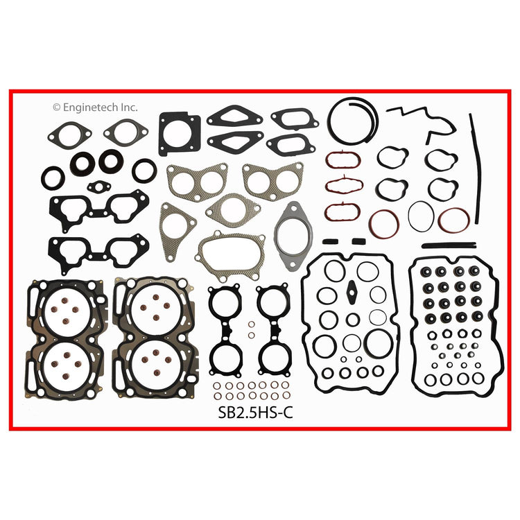 Enginetech SB2.5HS-C Engine Cylinder Head Gasket Set for Subaru Cars and Trucks