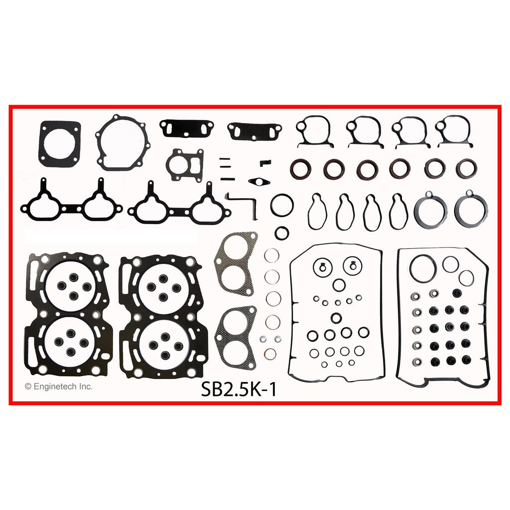 Enginetech SB2.5K-1 Engine Full Gasket Set for Subaru Cars and Trucks