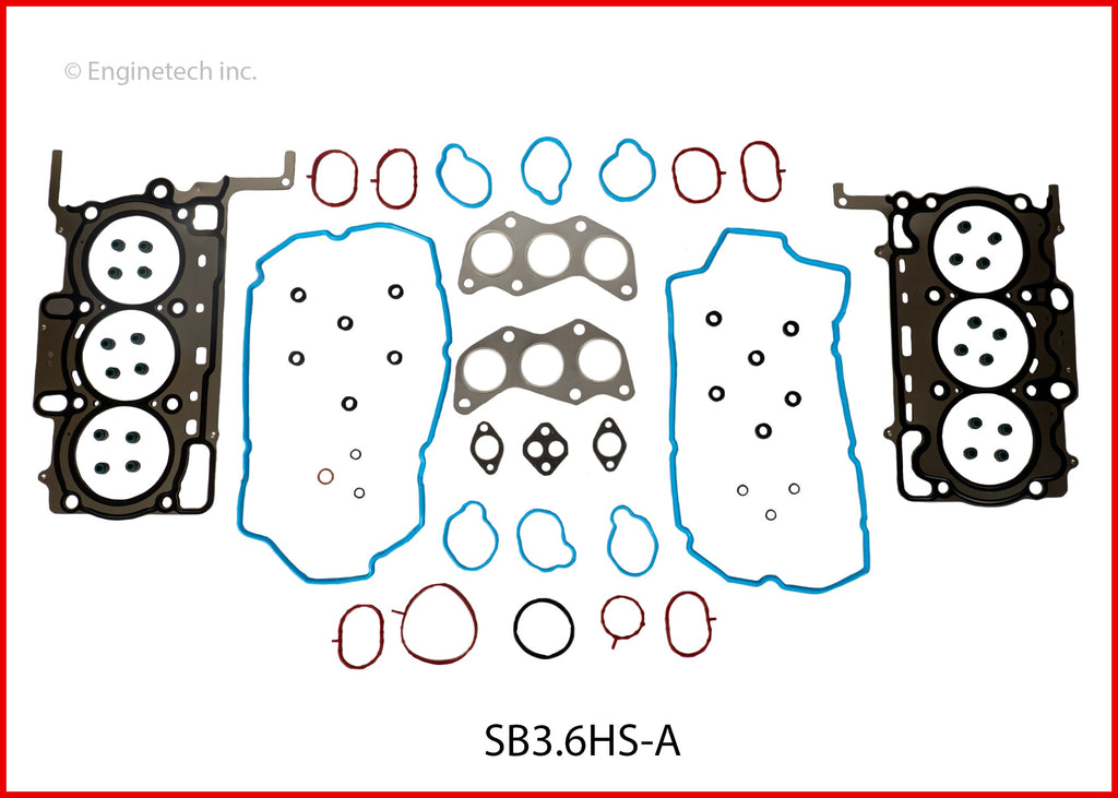 Enginetech SB3.6HS-A Engine Cylinder Head Gasket Set for Subaru Vehicles