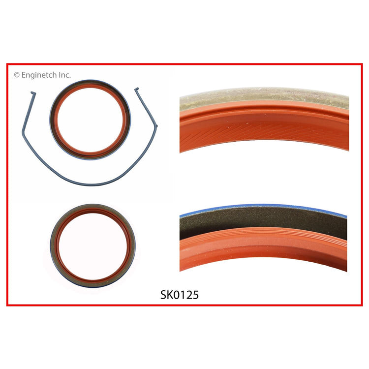 Enginetech SK0125 Engine Rear Crankshaft Seal with Gasket for Chrysler Concorde & Sebring (1998-2004)