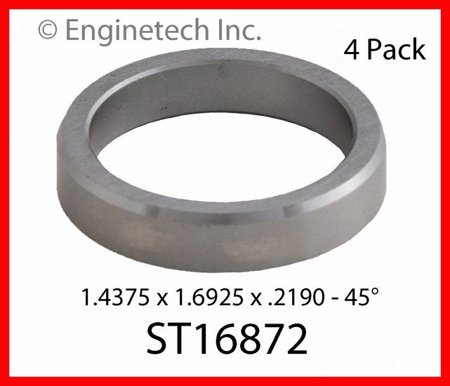 Enginetech Hi-Chrome Engine Valve Seat Set (Part Number ST16872) – 4 Pack for Enhanced Valve Performance
