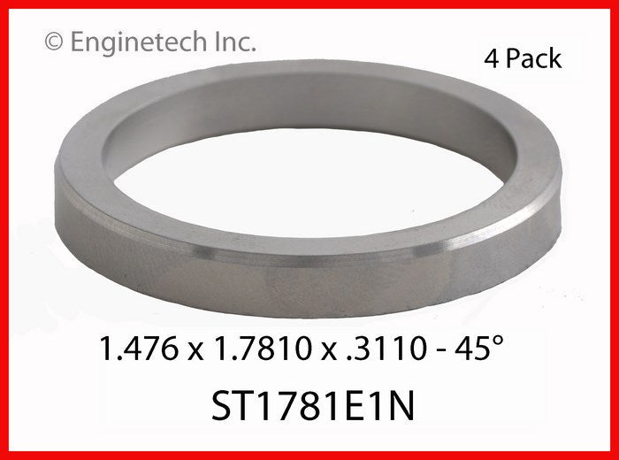 Enginetech ST1781E1N Engine Valve Seat 4 Pack for Domestic and Import Engines