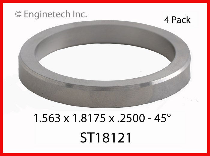 Enginetech ST18121 Engine Valve Seat 4 Pack – Hi-Chrome, 1.8175 Inch Outside Diameter, 45° Seat Angle