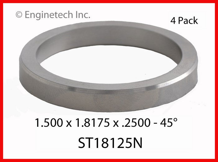 Enginetech ST18125N Engine Valve Seat Set – Nickel/Cobalt Material for Chevrolet C10 and C20 (4 Pack)