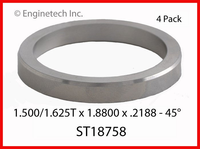 Enginetech ST18758 Engine Valve Seat 4 Pack for Dodge D250 and D350 Models