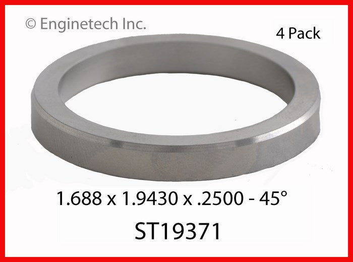 Enginetech Engine Valve Seat Set – High-Chrome Material, 4 Pack, Part Number ST19371