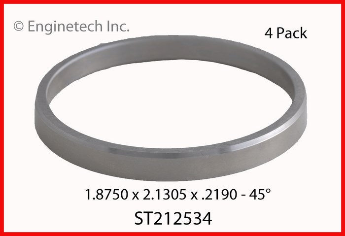 Enginetech ST212534 Engine Valve Seat Set - High Chrome, 4 Pack