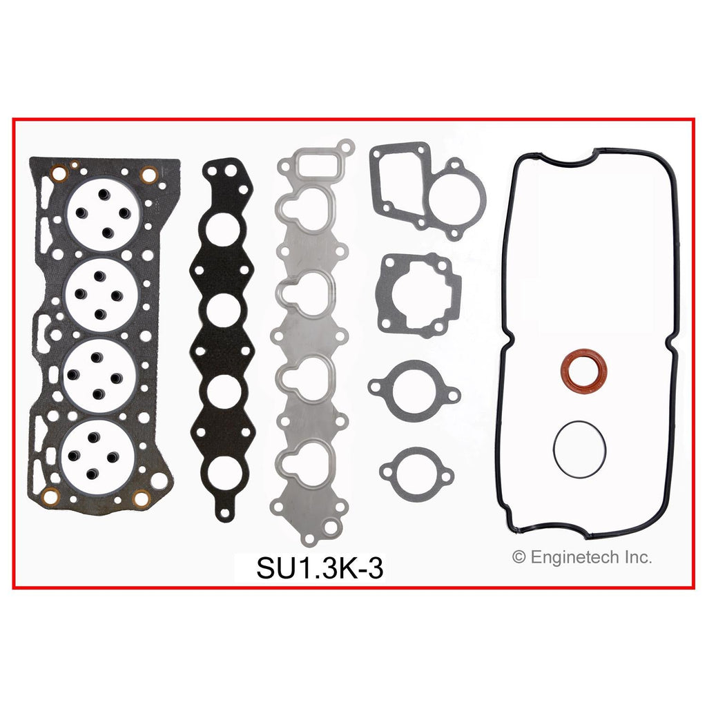 Enginetech SU1.3K-3 Engine Full Gasket Set for Suzuki and Chevrolet Vehicles